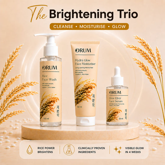 Rice Water Brightening Trio- Face Wash, Serum, Moisturiser ORUM