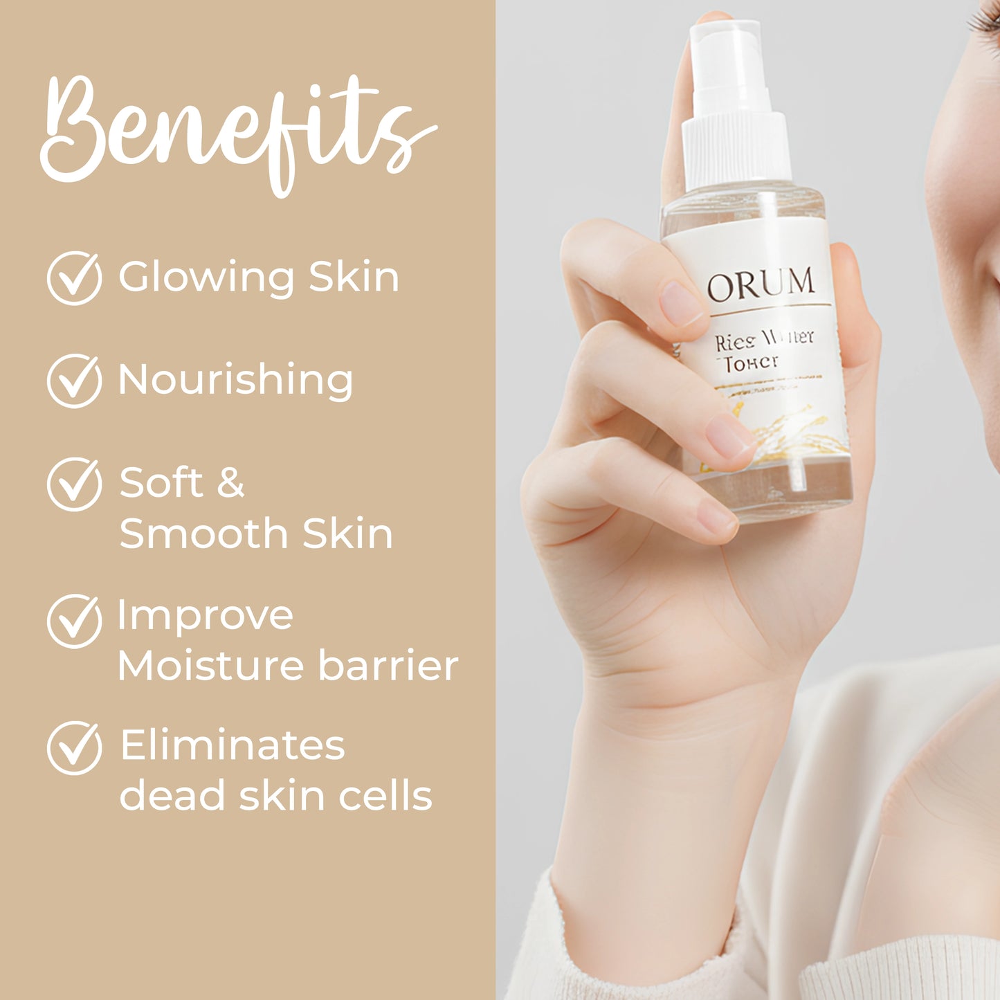 Rice Water Face Toner with Niacinamide, Alpha Arbutin & Vitamin C