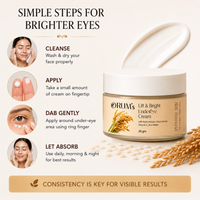 Lift & Bright Under Eye Gel with Rice Water, 2% Niacinamide, 0.2% Retinol, 1% Alpha Arbutin- 20 Gm ORUM