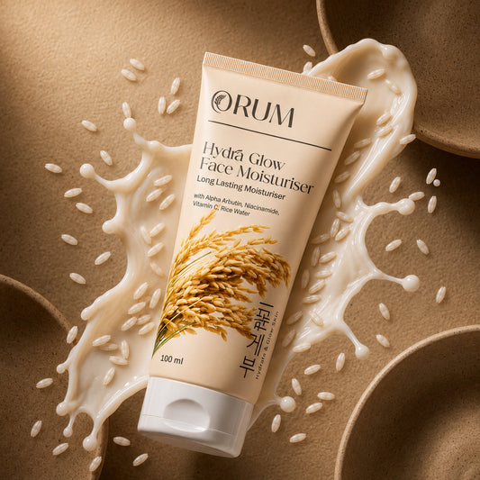 Rice Water Moisturiser with 1% Hyaluronic Acid, 3% Niacinamide, 1% Alpha Arbutin- 100 ML ORUM
