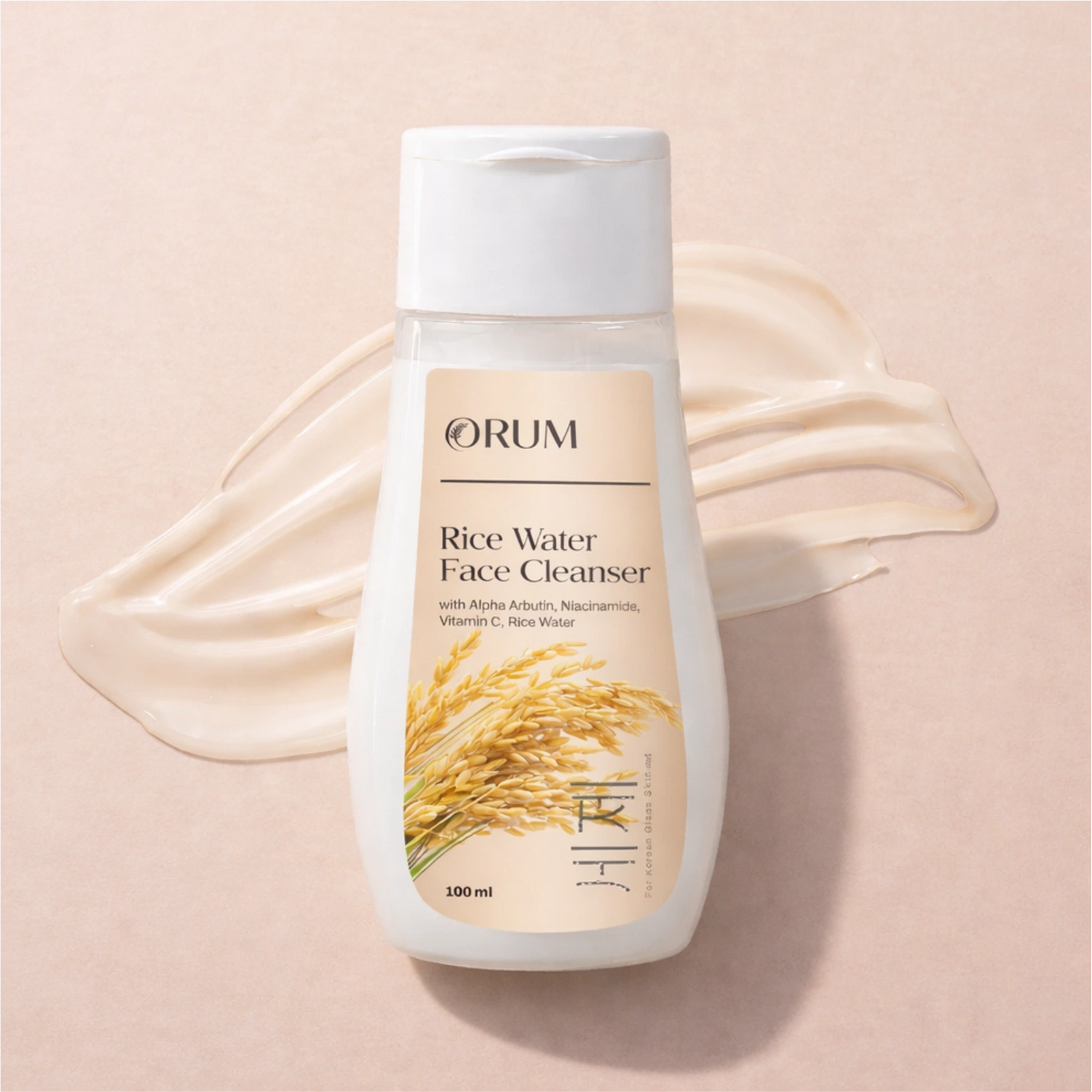 Rice Water Cleanser with Niacinamide, Alpha Arbutin & Vitamin C- 100 ML ORUM