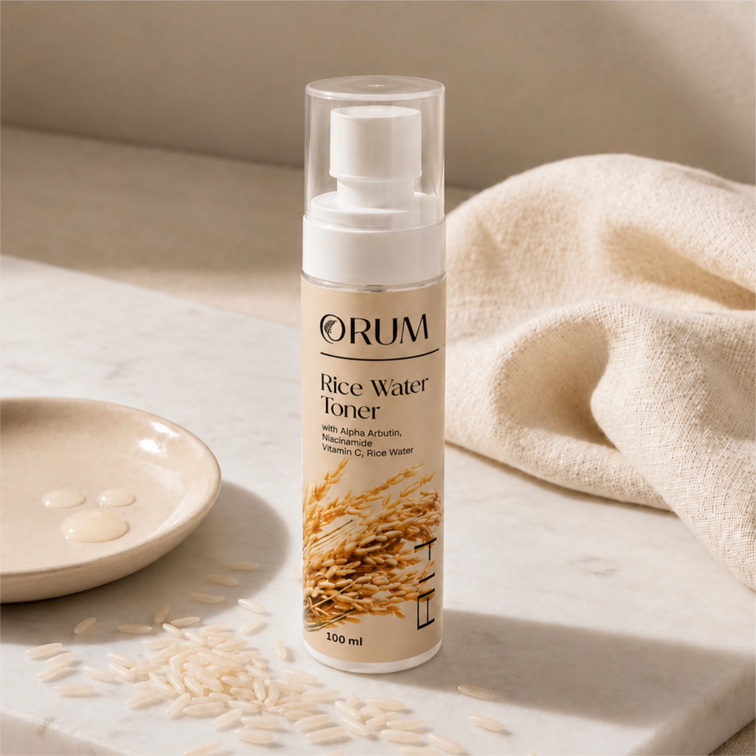 Rice Water Face Toner with 2% Niacinamide, 1% Alpha Arbutin- 100ML ORUM